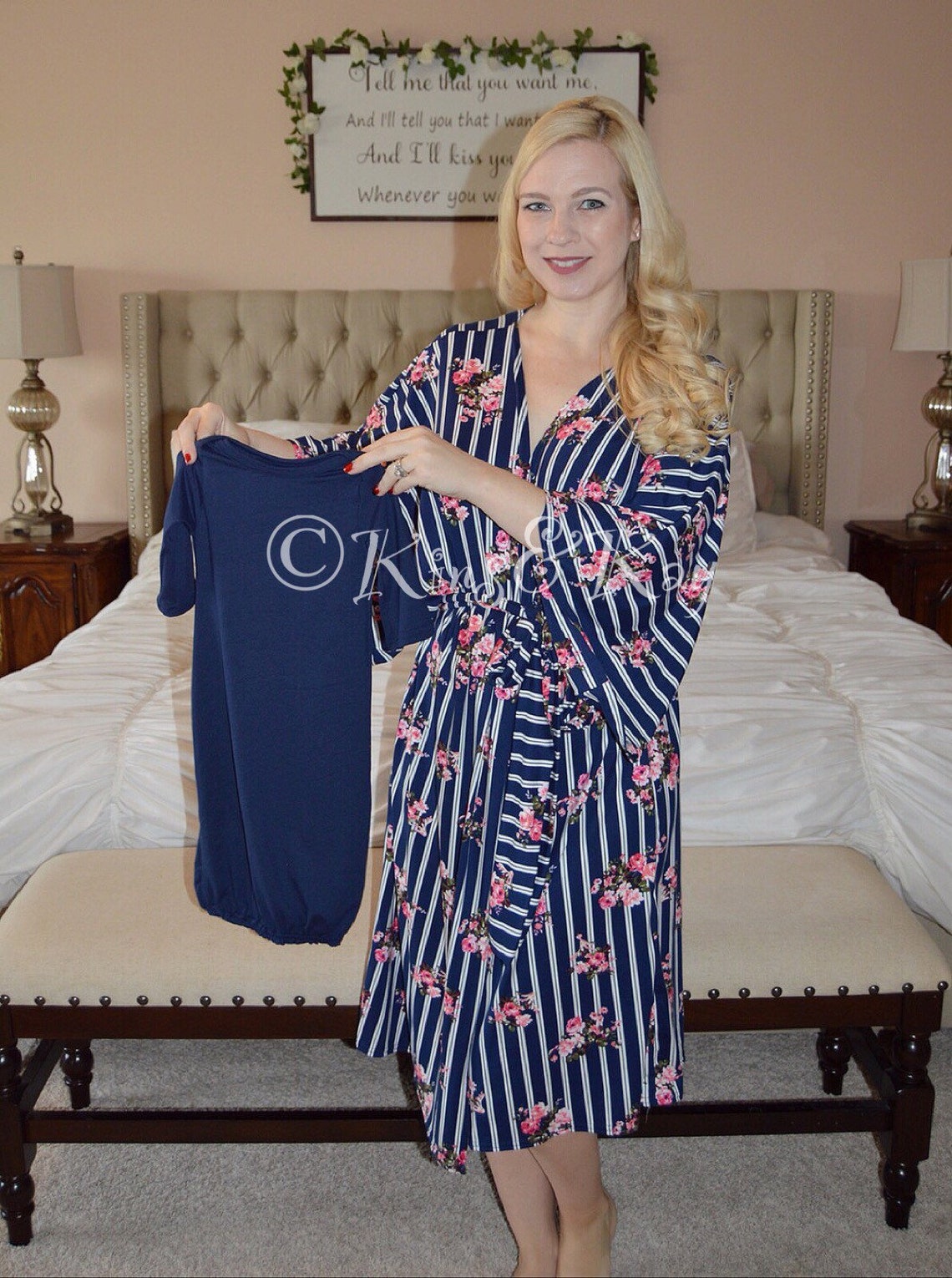 matching robe and newborn outfit