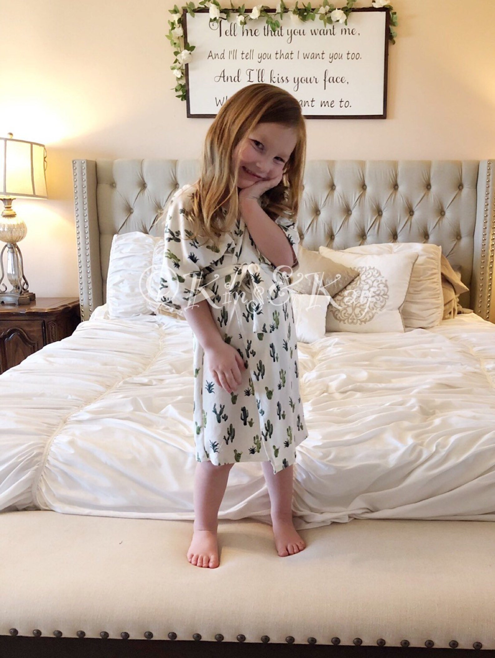 toddler-robe-white-green-cactus-matching-robe-little-girl-etsy