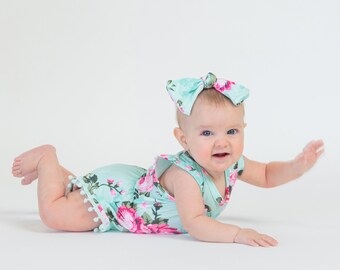 infant floral romper