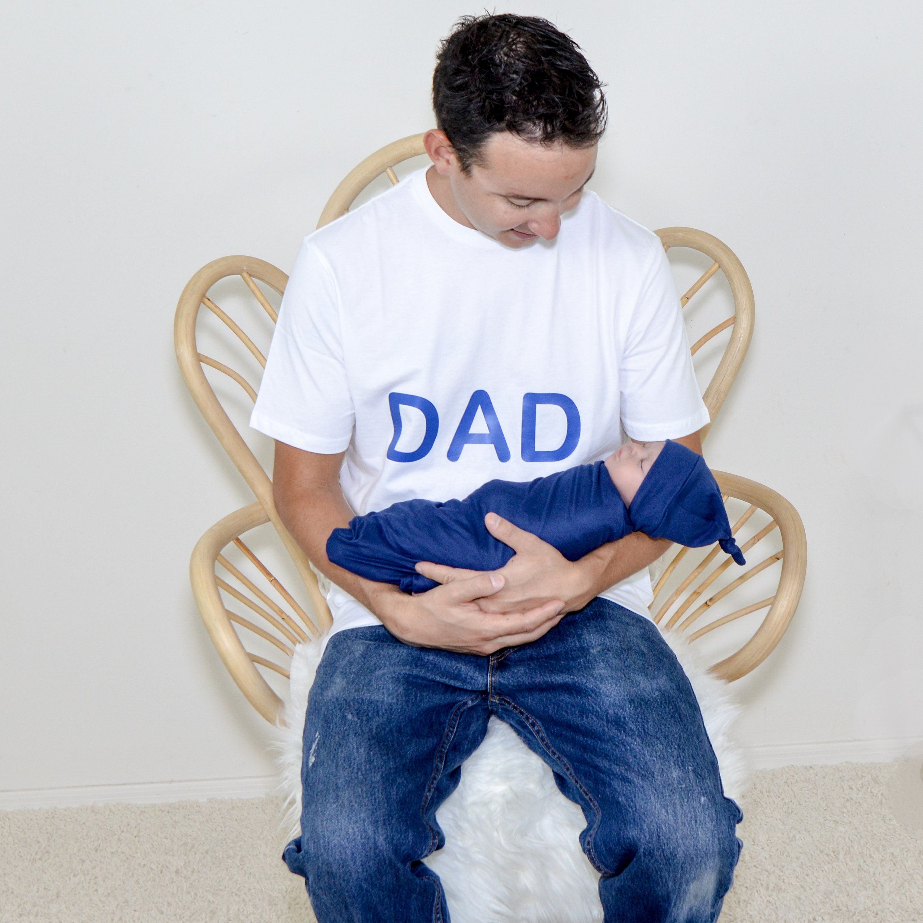 DAD Shirt Robe and Swaddle and Dad Shirt Matching Dad New Etsy