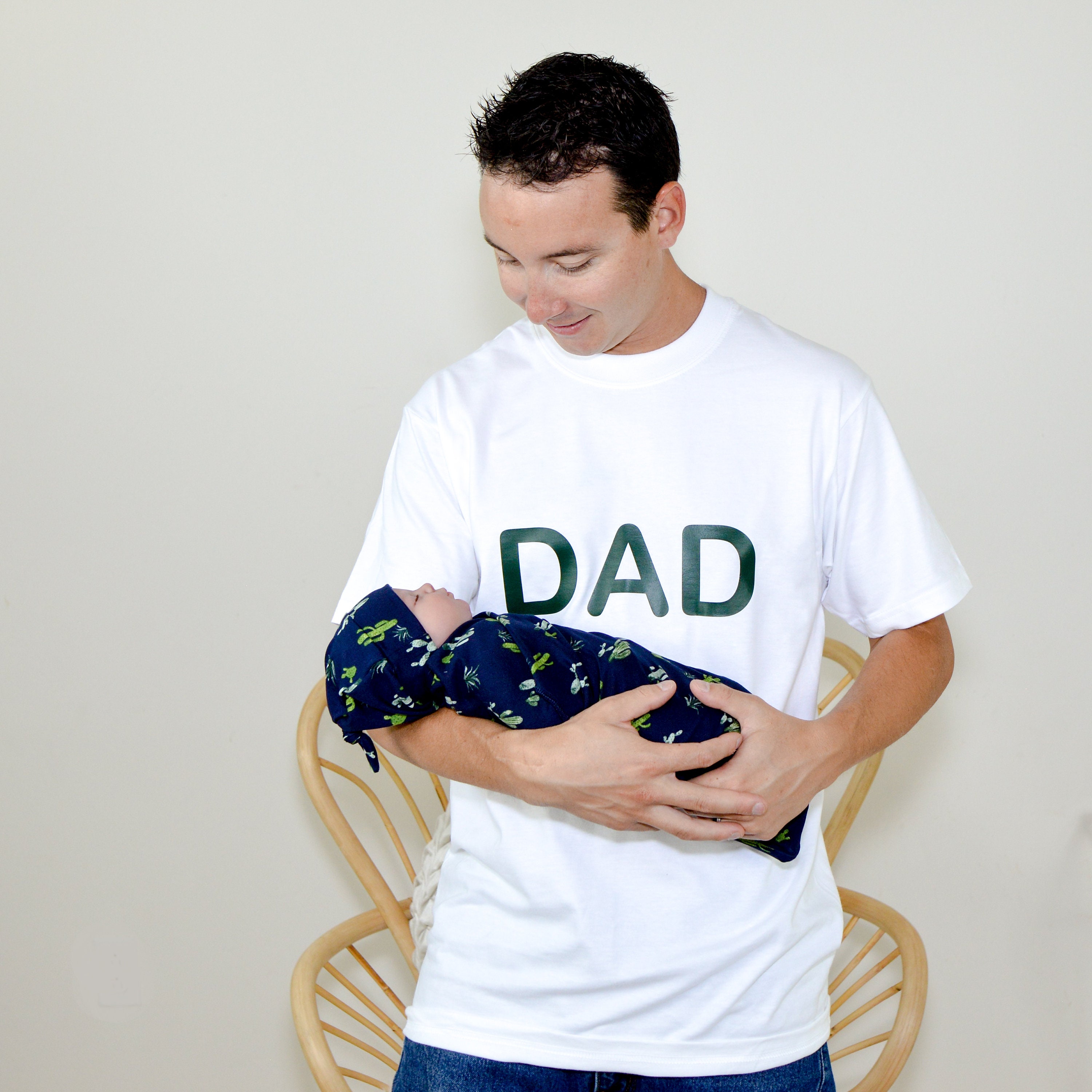 DAD Shirt Robe and Swaddle and Dad Shirt Matching Dad New Etsy