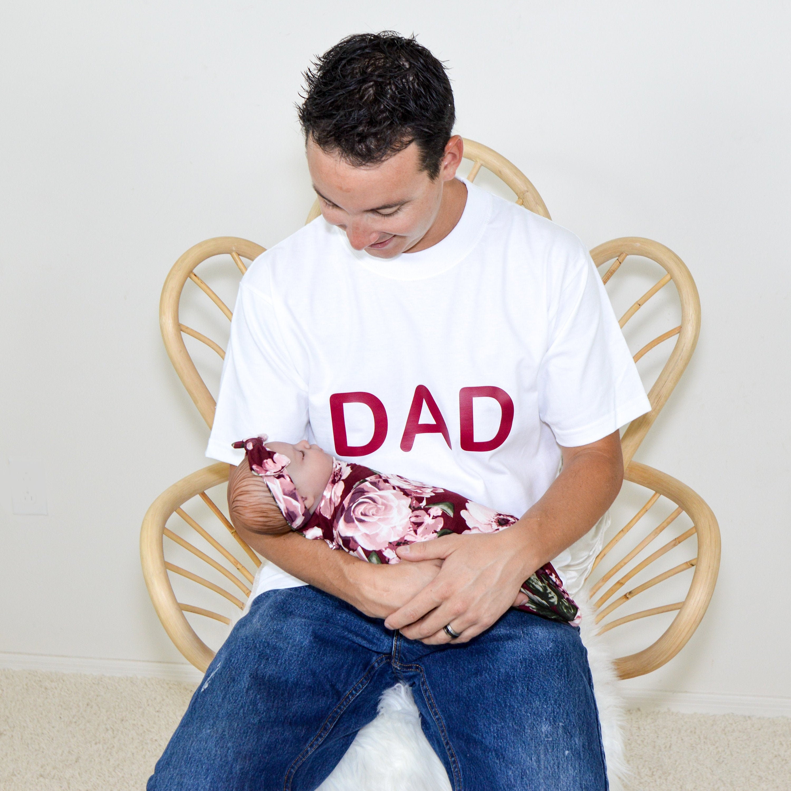 DAD Shirt Robe and Swaddle and Dad Shirt Matching Dad New Etsy