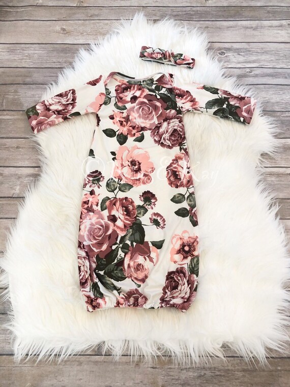 floral baby gowns