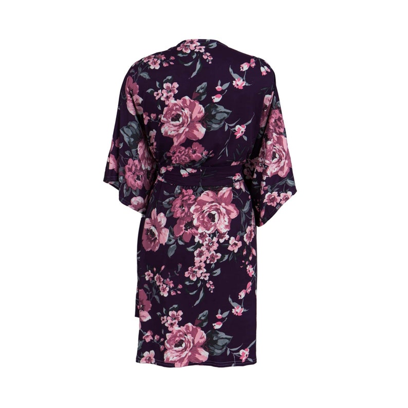 Purple Floral Maternity Robe Nightgown and Swaddle Set Etsy