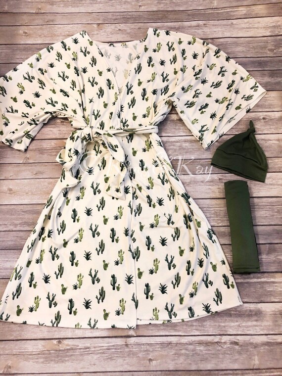 matching robe and swaddle blanket