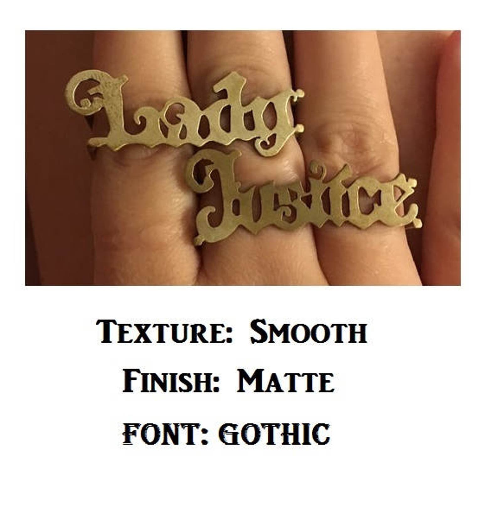 Custom Nameplate Ring Brass Knuckles Sterling Silver Name Ring Etsy