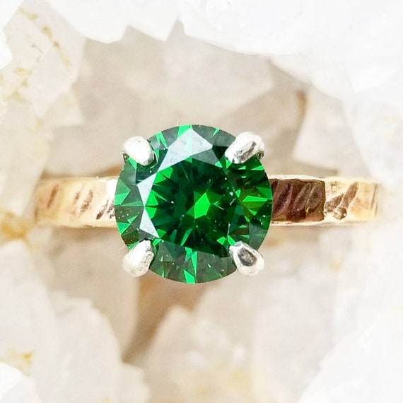 Big green stone clearance ring