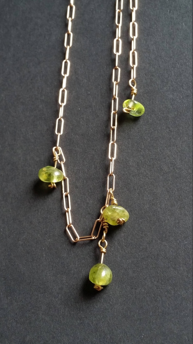 Boho Ankle Bracelet Minimalist Anklet Handmade Body Jewelry Peridot and Bronze Ankle Bracelet Gold Anklet Bohemian Gold Ankle Bracelet