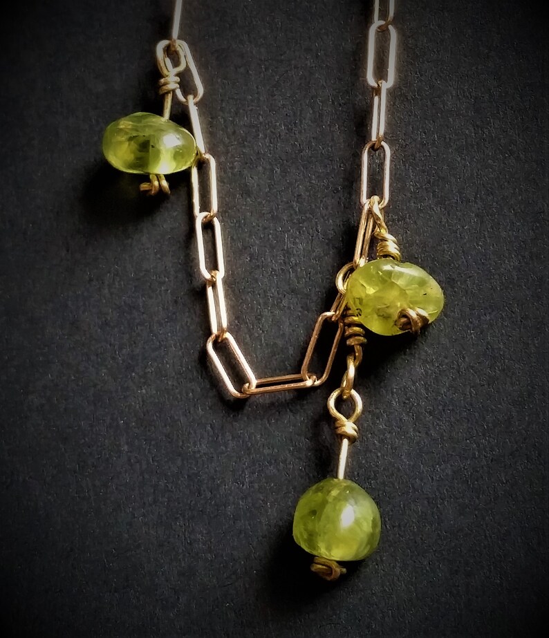 Boho Ankle Bracelet Minimalist Anklet Handmade Body Jewelry Peridot and Bronze Ankle Bracelet Gold Anklet Bohemian Gold Ankle Bracelet