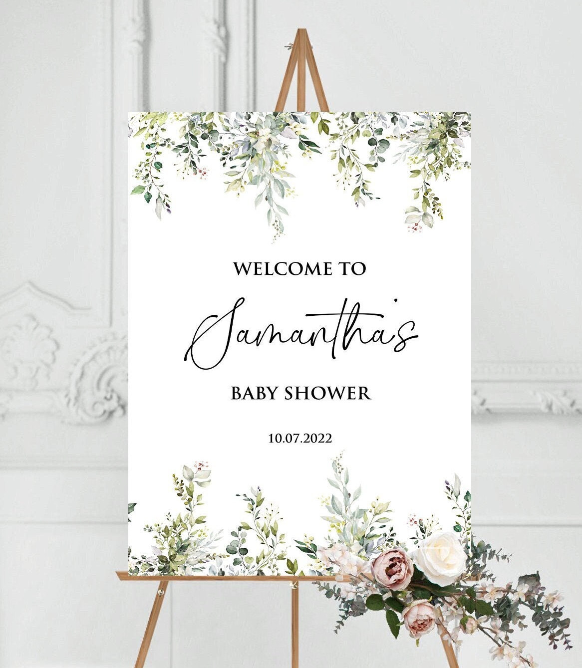 Baby Shower Board Baby Shower Sign Personalised A4 Etsy Canada