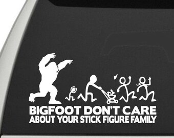 Bigfoot 'Saw Me But No One Believed Him' Vinyl Decal - 5 Inch Car Window Sticker