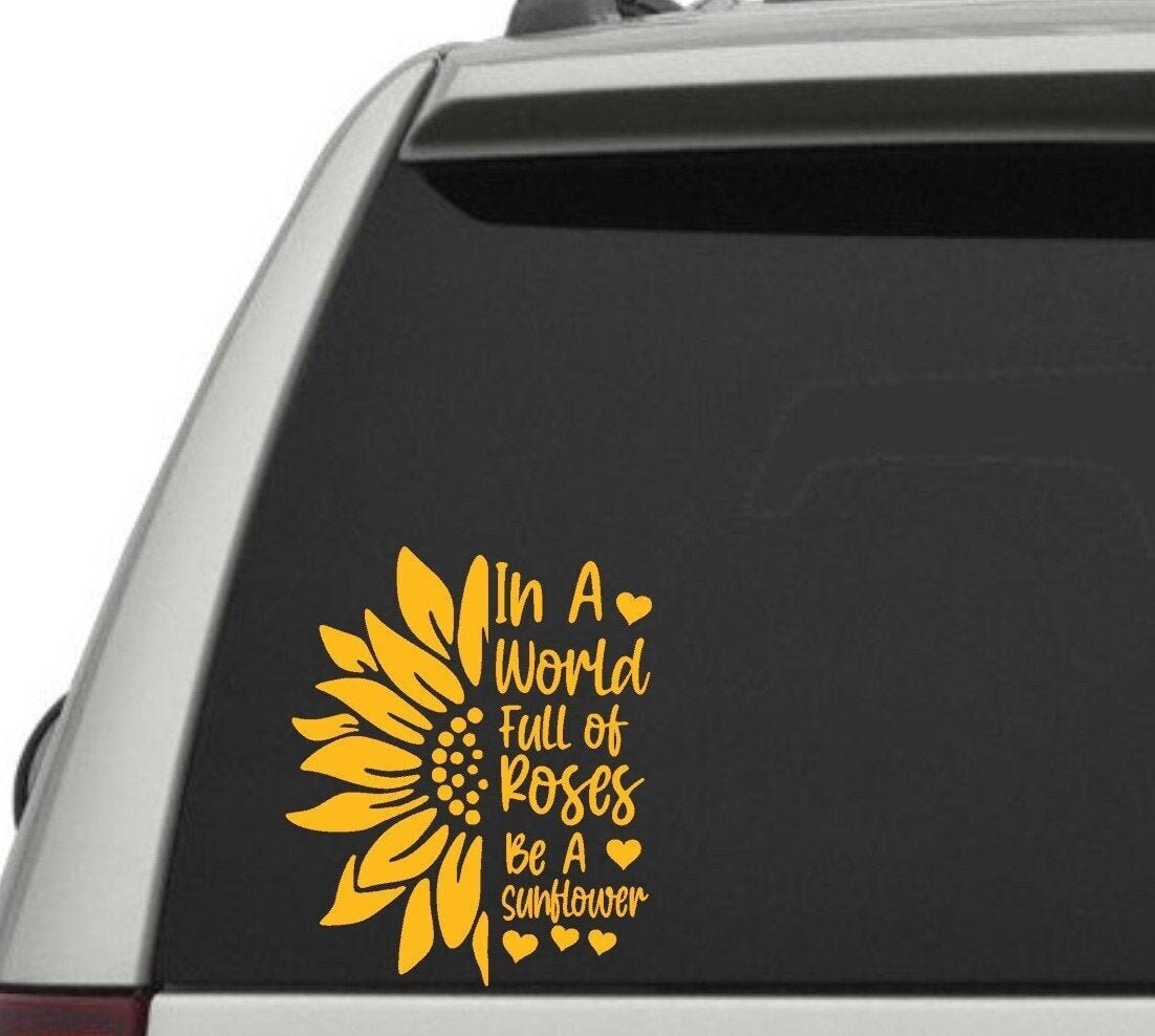 Sunflower car window decals discount