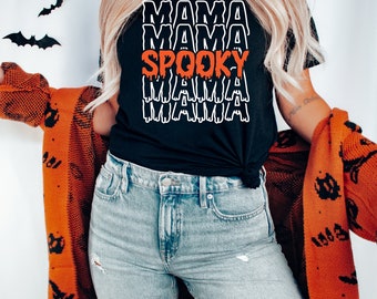 Spooky Mama, unisex shirt, halloween shirt, spooky tshirt, spooky mama tshirts, halloween tees, womens halloween shirts, ghost shirt, fall