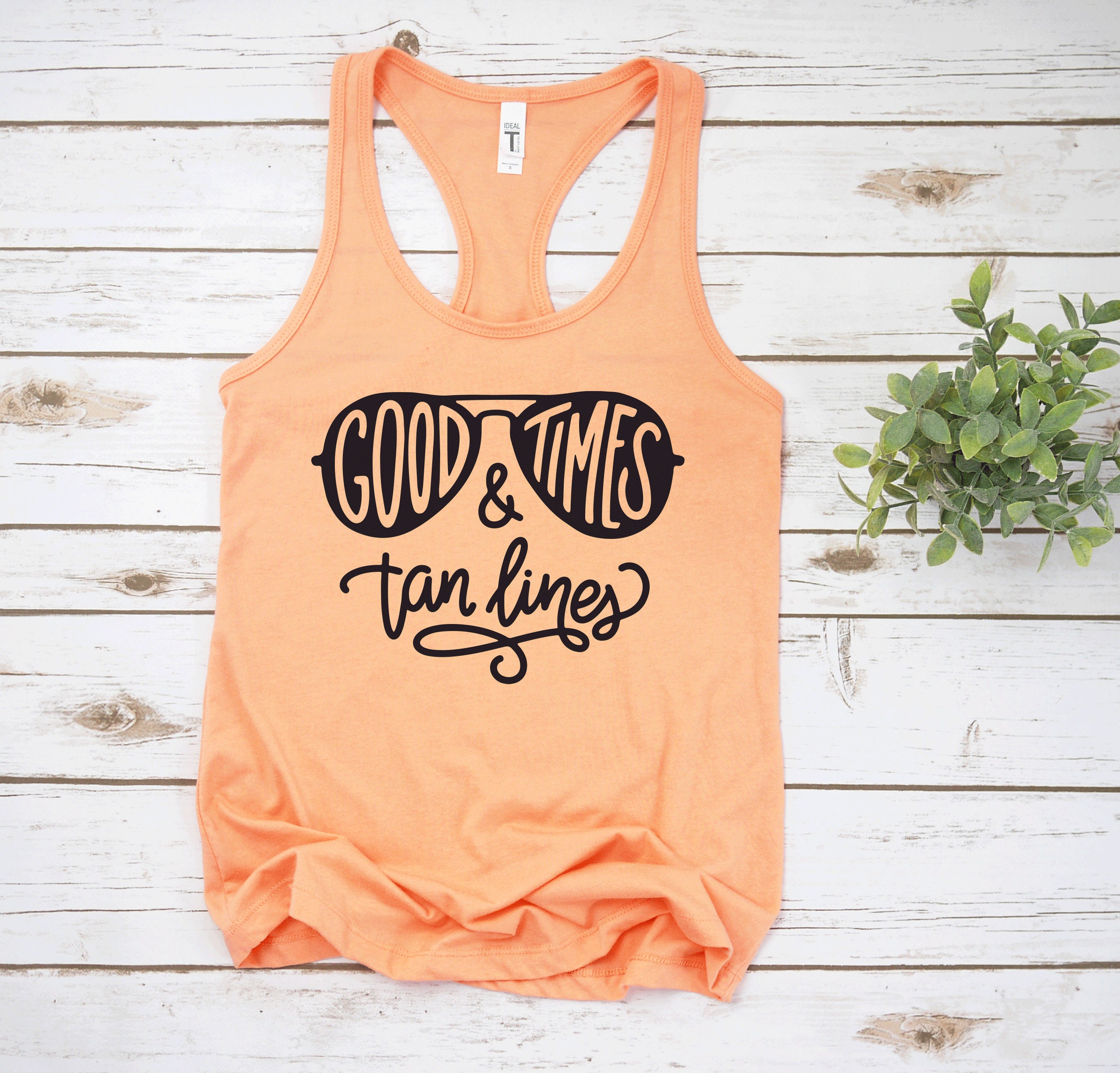 Good Times and Tan Lines Racerback Tank Beaching Teacher - Etsy