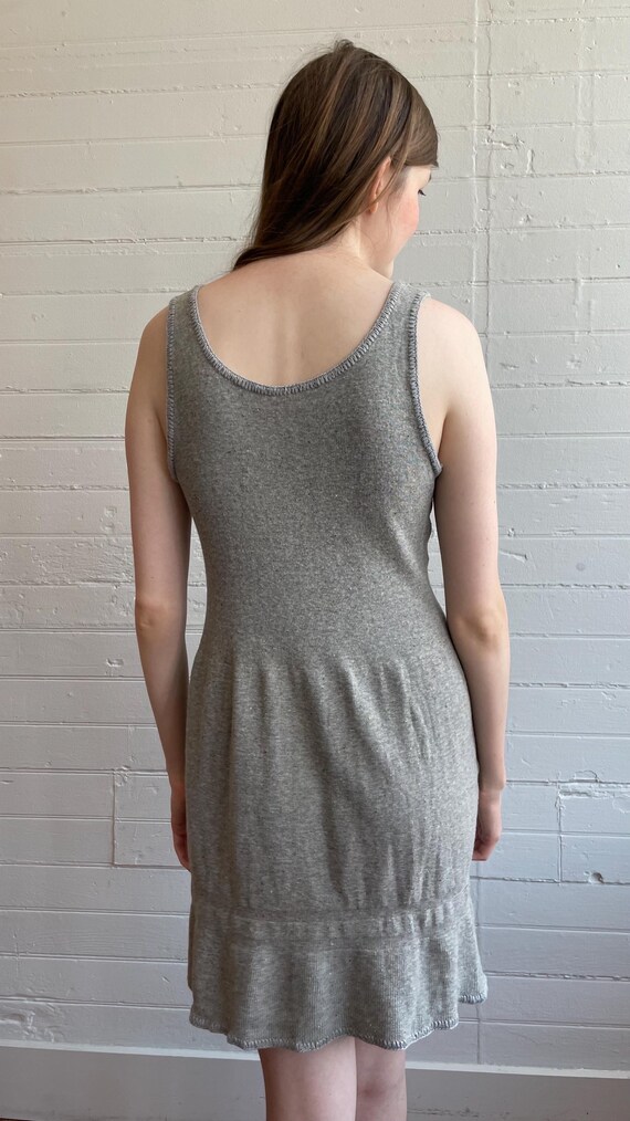 1910s 1920s Gray Knit Slip Dress - Small / Medium - image 7