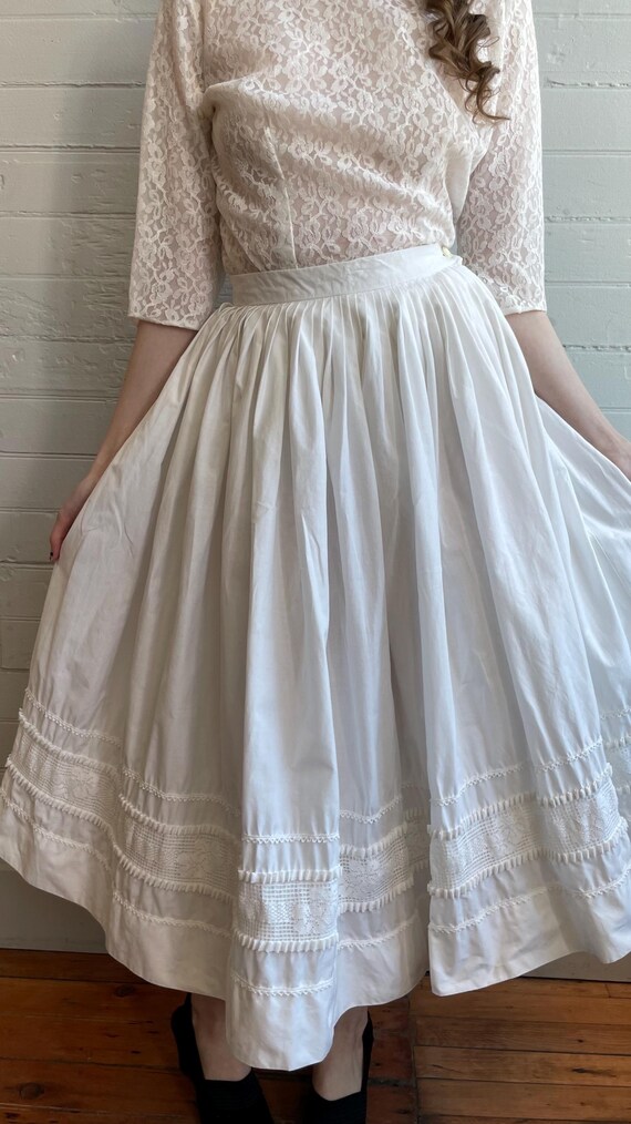 Jupe Longue Coton Blanche Style Full-skirt Avec Double Jupon - Taille M - Marque Zara - Neuf Sans étiquettes