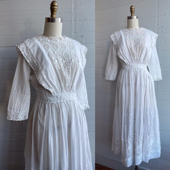 1910s cotton dress - Gem