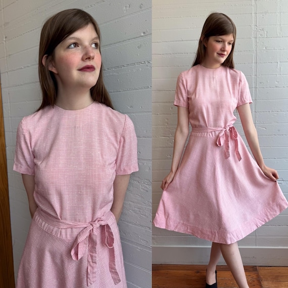womens linen summer dresses Midi pink linen summer dress women 5734 – Xiaolizi main image 1