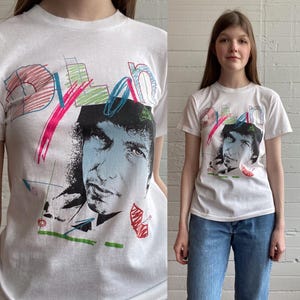 1980s 80s 1986 Bob Dylan with Tom Petty True Confessions Tour Tee-Shirt - Small