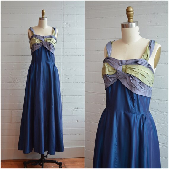 1950s 50s 1940s 40s Gown Floor Length Dress Coutur