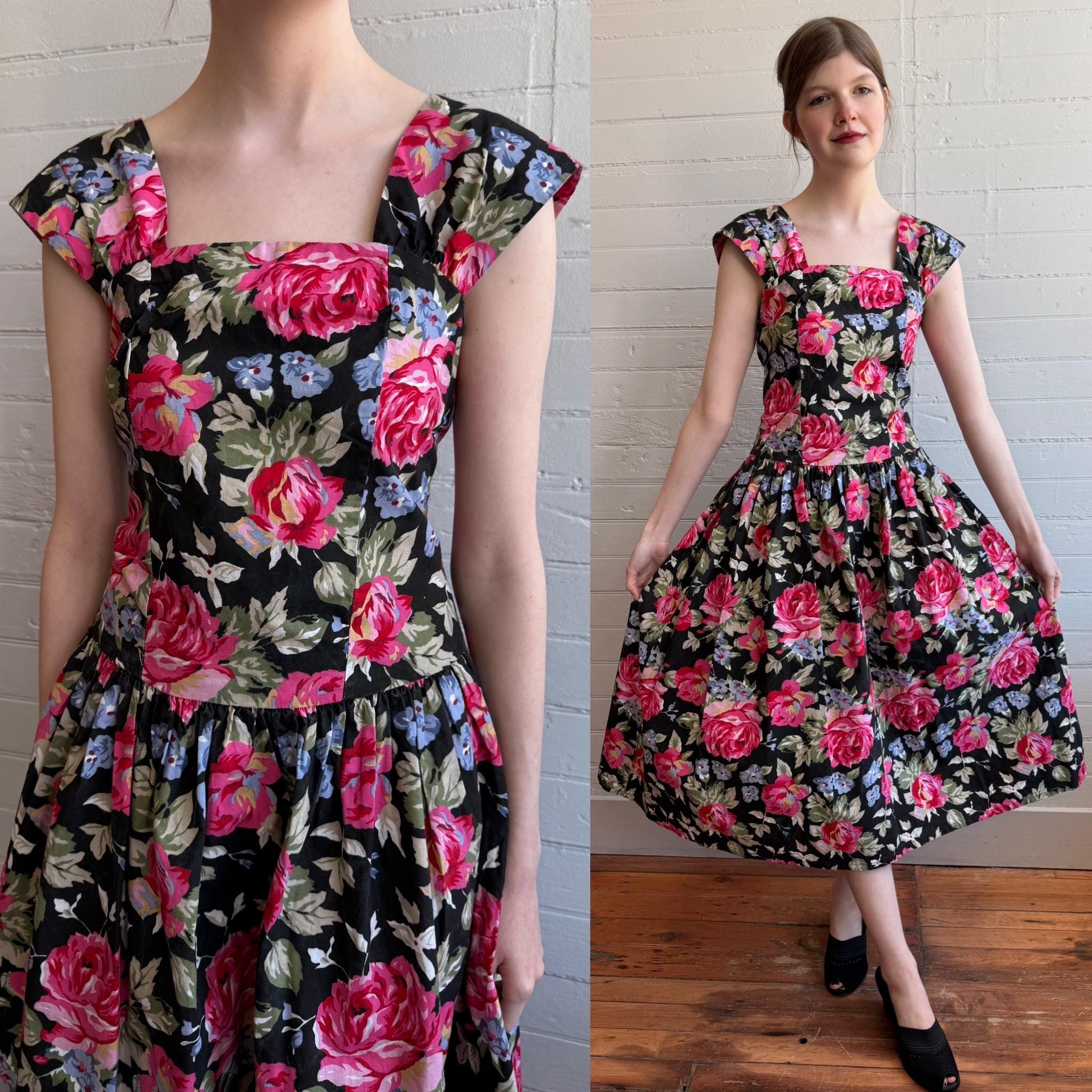 Cotton Drop Waist Dress - Etsy