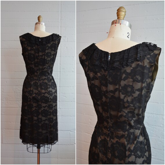 Pencil dress with overlay skirt hot sale