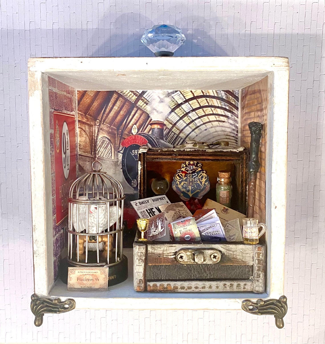 Harry Potterinspired Diorama Shadow box trunk miniatures Etsy