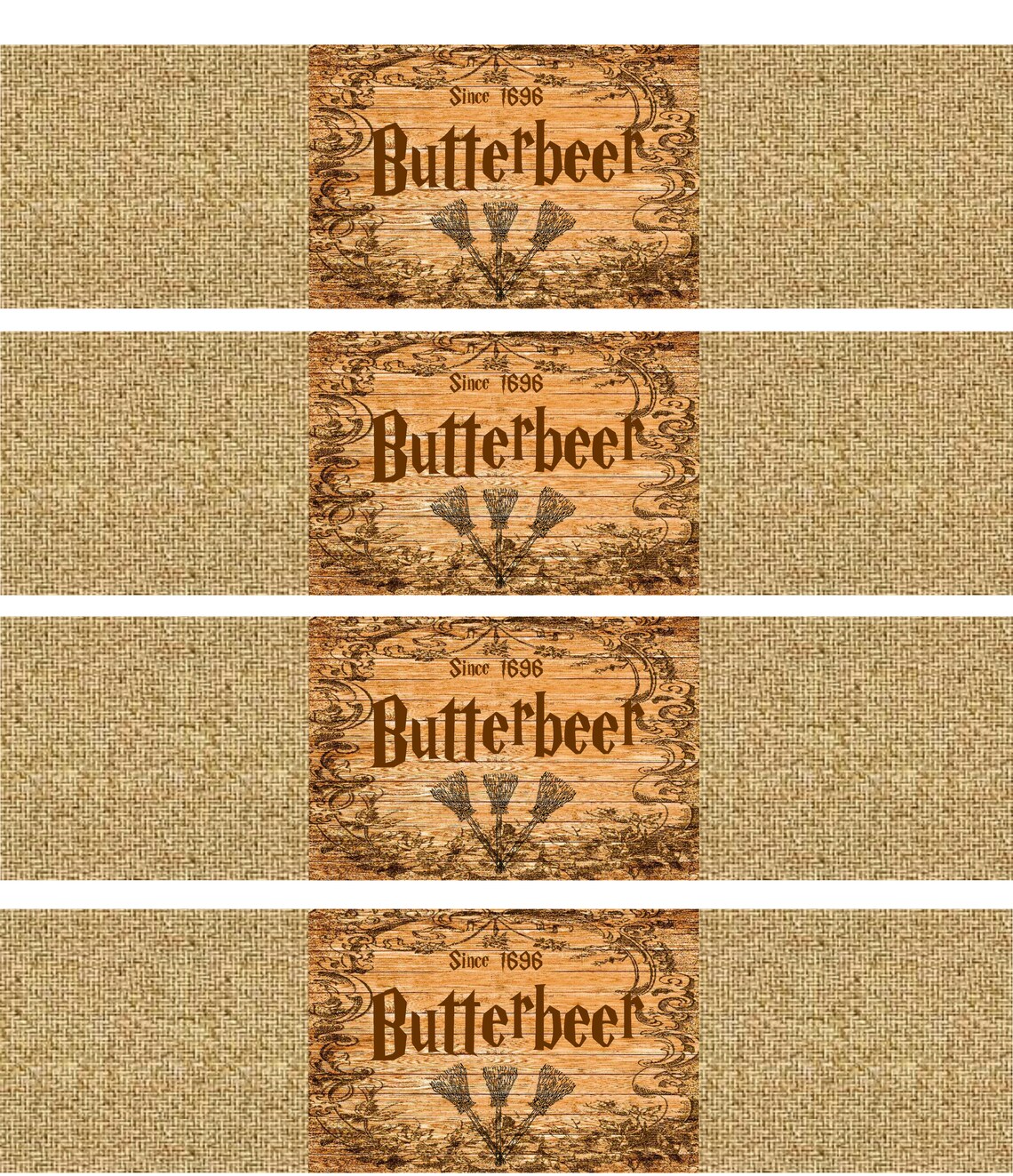 Butterbeer bottle labels Instant Digital Download Three | Etsy