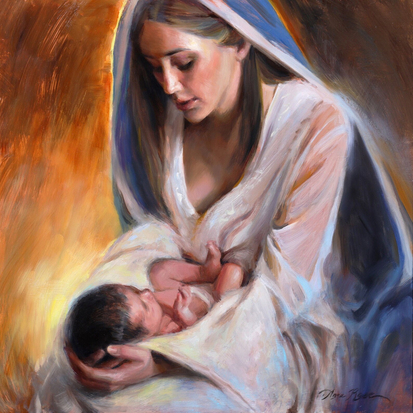 Mary pondered these things in her heart signed limited edition canvas