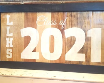 Custom High school/College graduating class upcycled pallet wood sign