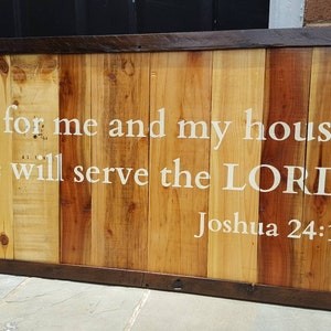 Joshua 24:15 As for me and my house we will serve the LORD upcycled pallet wood sign