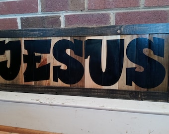 Jesus upcycled pallet wood sign