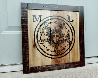 Martin Luther's seal upcycled pallet wood sign