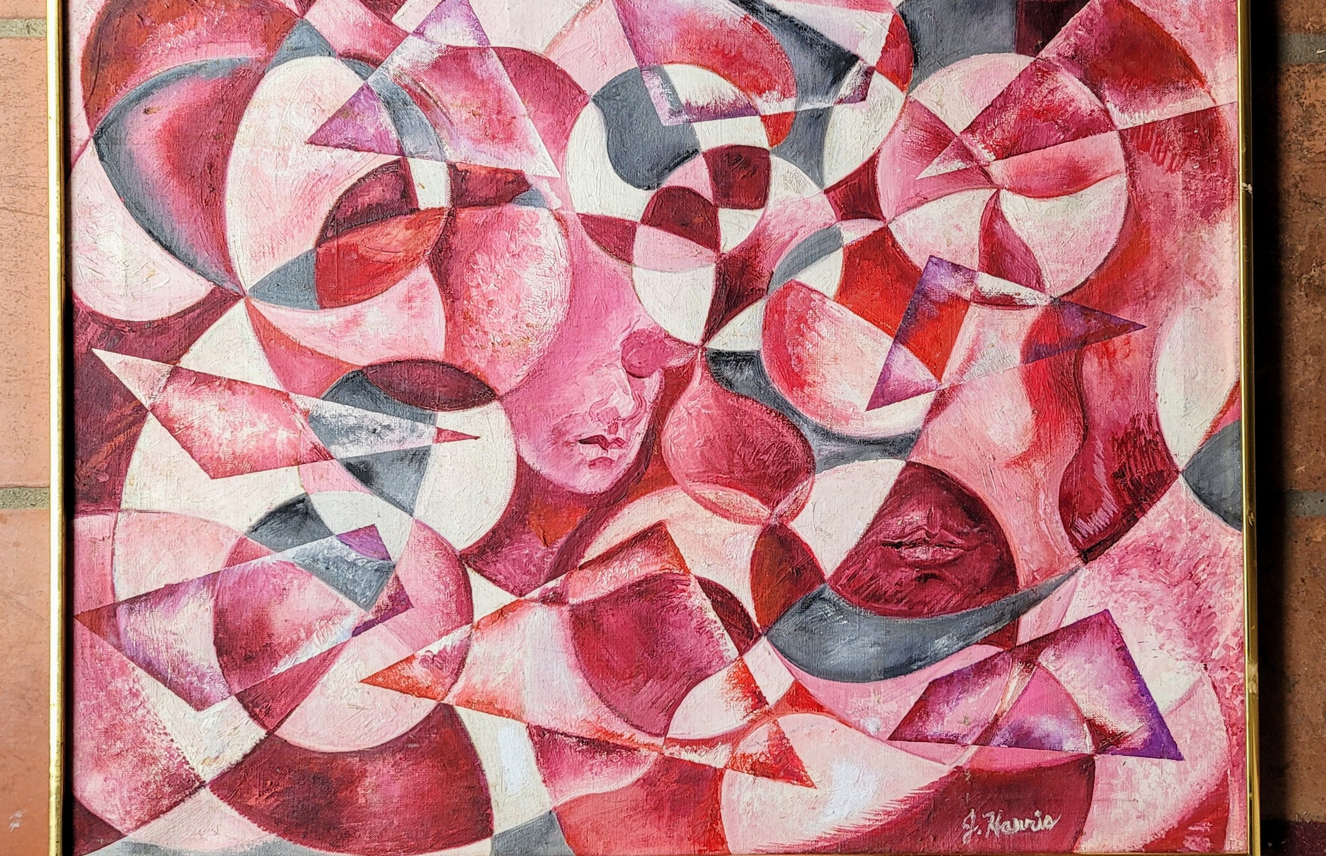 Large Oil Painting Cubist Abstract Original SPEAK NO EVIL 24 X - Etsy