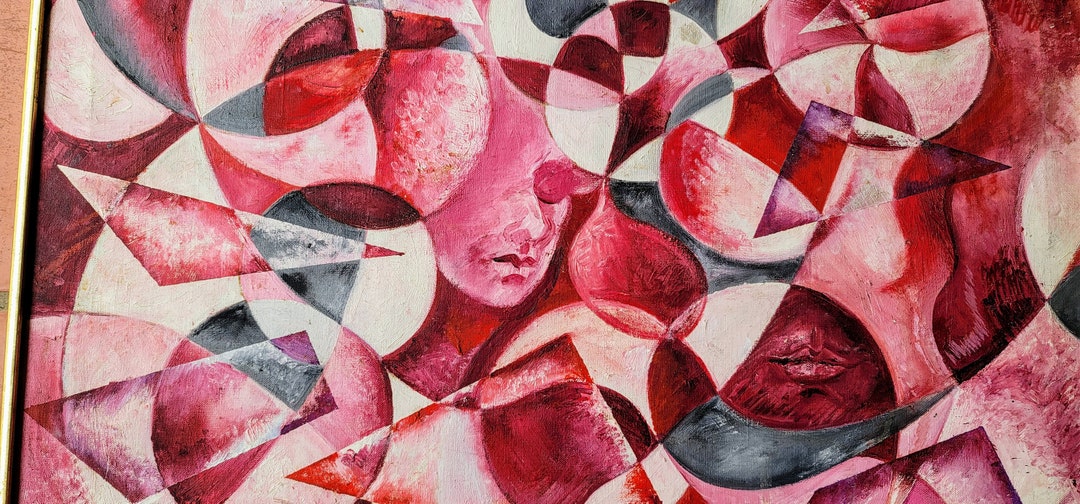 Large Oil Painting Cubist Abstract Original SPEAK NO EVIL 24 X - Etsy