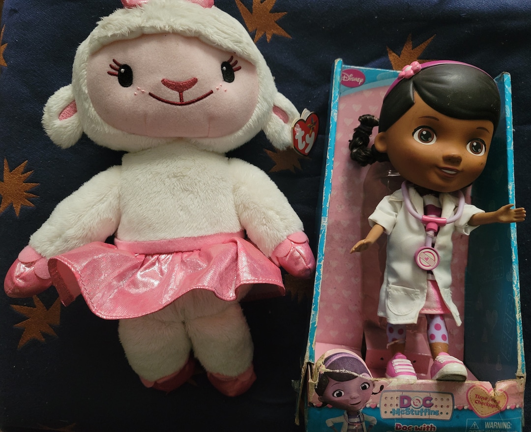 VINTAGE Doc Mcstuffins Disney Doll Doc Stethoscope TY Beanie Babies Boo