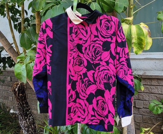 Vintage Gianni Versace Blouse Silk Woman euro 38 … - image 1