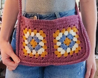 Granny Square Rectangle Bag Crochet Pattern