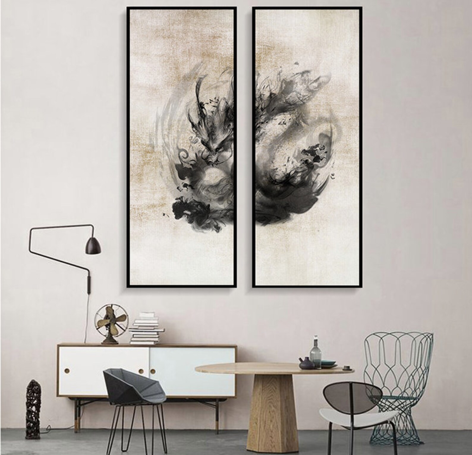 Contemporary Art Ink Oil painting Etsy