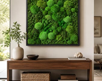 Preserved Moss Wall Art with Manzanita