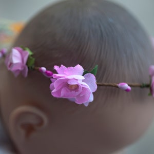 Hair flower crown for baby, doll or teddy image 4