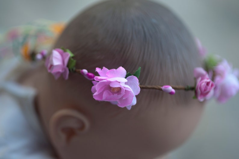 Hair flower crown for baby, doll or teddy image 4