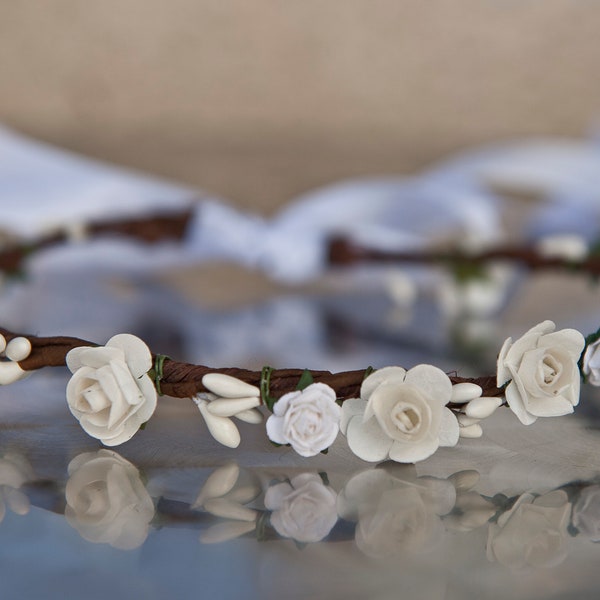 Couronne de fleurs pour cheveux diadème de mariée