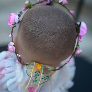 Hair flower crown for baby, doll or teddy image 3