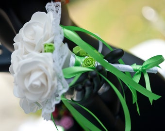 Bouquet de mariée vert et blanc