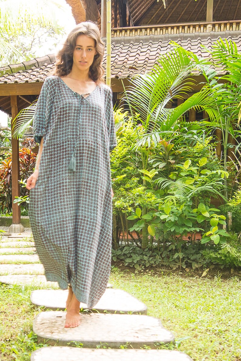 Tassel Kaftan Caftan Loose Dress Tunic Beach Coverups Etsy