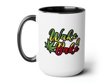 Wake & Bake tazas de café de dos tonos, 15 oz