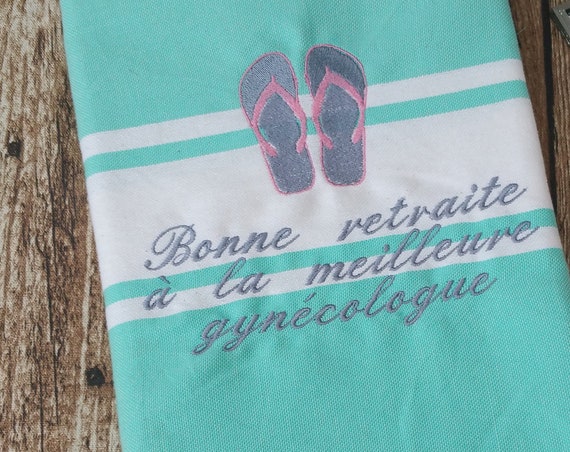 Fouta embroidered, fouta, beach towel, personalized fouta, embroidered beach towel, personalized