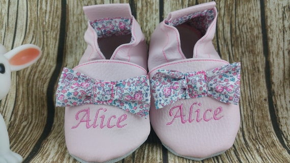 Soft leather slippers, imitation leather, baby slipper, boy slipper, girl slipper, child slipper, personalized slipper, sewn knots