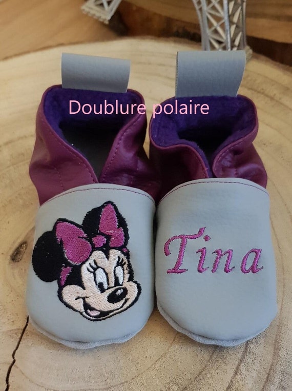 Mouse soft leatherette slippers